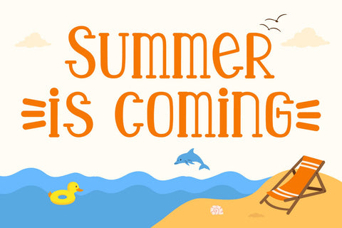 Sunny Scoops - Summer Display Font Font AEN Creative Store 