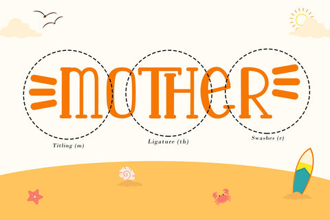 Sunny Scoops - Summer Display Font Font AEN Creative Store 