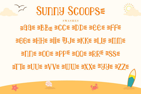 Sunny Scoops - Summer Display Font Font AEN Creative Store 