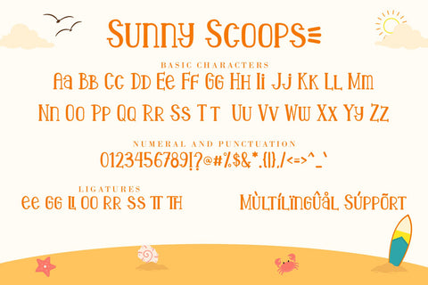 Sunny Scoops - Summer Display Font Font AEN Creative Store 