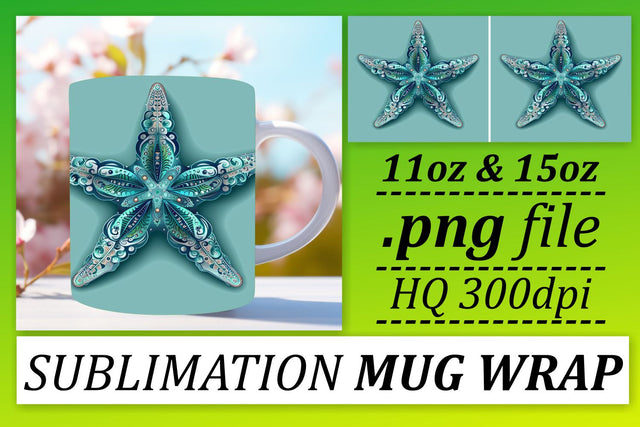 Sunny Seaside Fishy Mug Design Sublimation afrosvg 