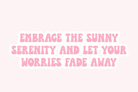 Sunny Serenity - Cute Groovy Font Font Masyafi Studio 