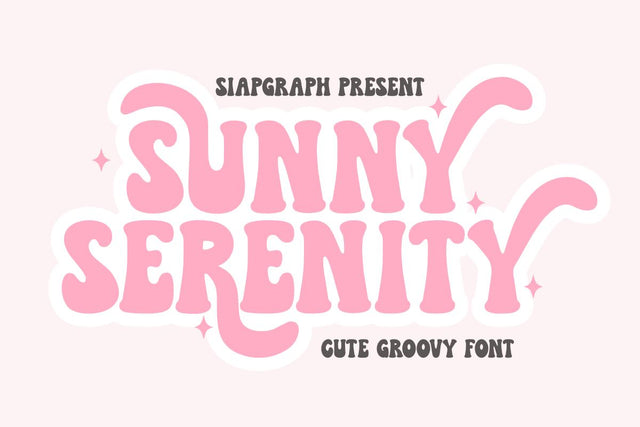Sunny Serenity - Cute Groovy Font Font Masyafi Studio 