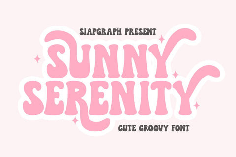 Sunny Serenity - Cute Groovy Font Font Masyafi Studio 