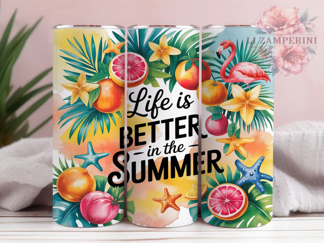 Sunny Vibes & Beach Life Quote Tumbler, Beach Life Design, Seasonal Joy Quote, Summer Lifestyle Art, Happy Summer Theme, Summer Lover Gift, Positive Season Quote Sublimation Li Zamperini 