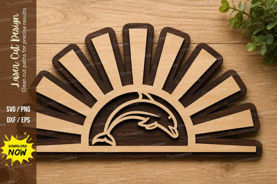 Sunrise Landscape Nature Wall Art Laser Cut SVG File SVG Regulrcrative 