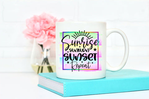 Sunrise Sunburn Sunset Repeat, Summer Sublimation Sublimation CraftLabSVG 