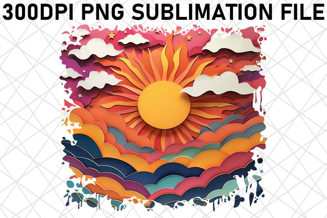 Sunrise Sunlit Sky Sublimation Print Sublimation afrosvg 
