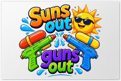 Suns Out Guns Out PNG Funny Summer Water Gun Sublimation Design SVG BillahCrafts 