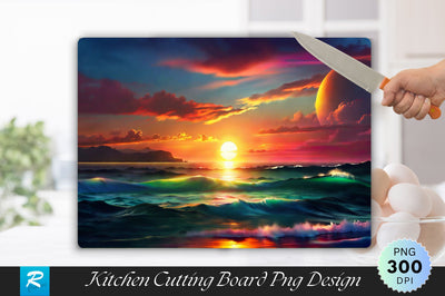 Sunset at the Ocean Cutting Board Sublimation Regulrcrative 