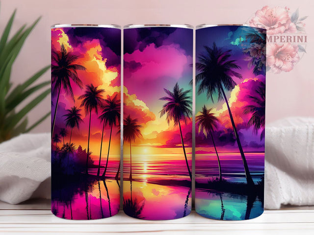Sunset Beach Coastal Ocean Tumbler, 20oz Tumbler Wrap, Beach Sunset Tumbler, Coastal Tumbler, Ocean Sunset Tumbler, Tropical Beach Tumbler, Scenic Beach Tumbler Sublimation Li Zamperini 