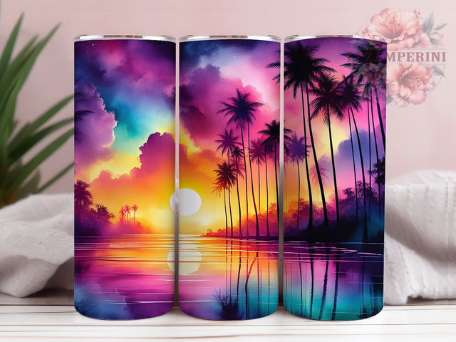 Sunset Beach Coastal Ocean Tumbler, 20oz Tumbler Wrap, Beach Sunset Tumbler, Coastal Tumbler, Ocean Sunset Tumbler, Tropical Beach Tumbler, Scenic Beach Tumbler Sublimation Li Zamperini 
