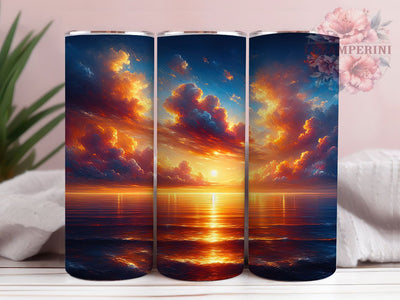 Sunset Beach Ocean Tumbler Wrap, Ocean Sunset Wrap, Summer Tumbler Design, 20oz Sublimation Wrap, Beach Theme Tumbler, Coastal Tumbler Wrap, Tropical Sunset Cup Sublimation Li Zamperini 