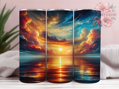 Sunset Beach Ocean Tumbler Wrap, Ocean Sunset Wrap, Summer Tumbler Design, 20oz Sublimation Wrap, Beach Theme Tumbler, Coastal Tumbler Wrap, Tropical Sunset Cup Sublimation Li Zamperini 