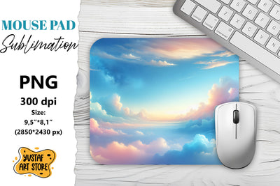 Sunset Clouds mouse pad sublimation. Sublimation Yustaf Art Store 