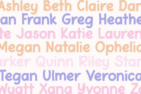 Sunset Dreams - Cute Solid and Stitched Font Font KA Designs 