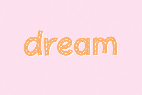 Sunset Dreams - Cute Solid and Stitched Font Font KA Designs 