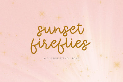 Sunset Fireflies Script Font Beck McCormick 