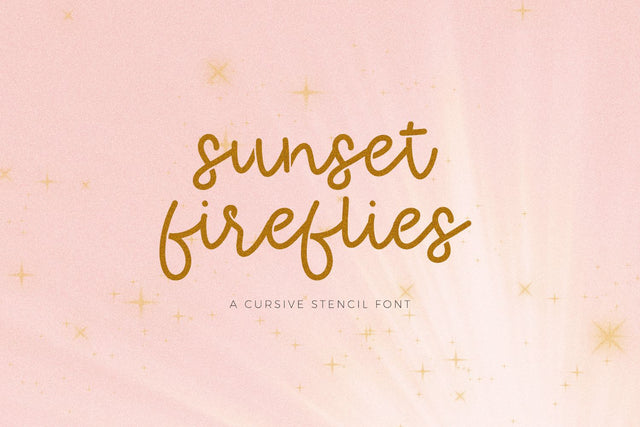 Sunset Fireflies Script Font Beck McCormick 