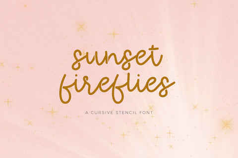 Sunset Fireflies Script Font Beck McCormick 