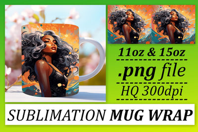 Sunset Mug Wrap 11oz 15oz Beauty Sublimation afrosvg 