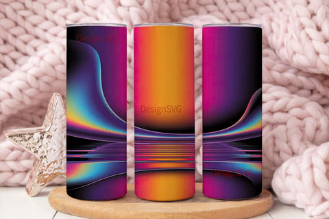 Sunset Ombre 20oz Tumbler Wrap Sublimation DesignSVG 