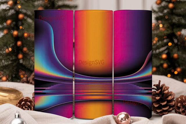 Sunset Ombre 20oz Tumbler Wrap Sublimation DesignSVG 