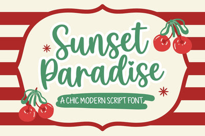 Sunset Paradise Font Studio Natural Ink 