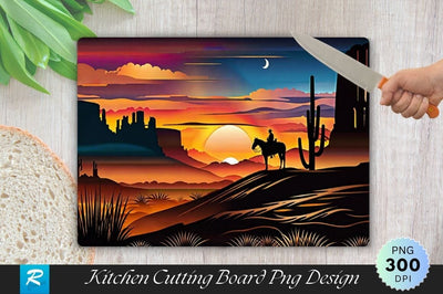 Sunset Scenery Cutting Board PNG Sublimation Regulrcrative 