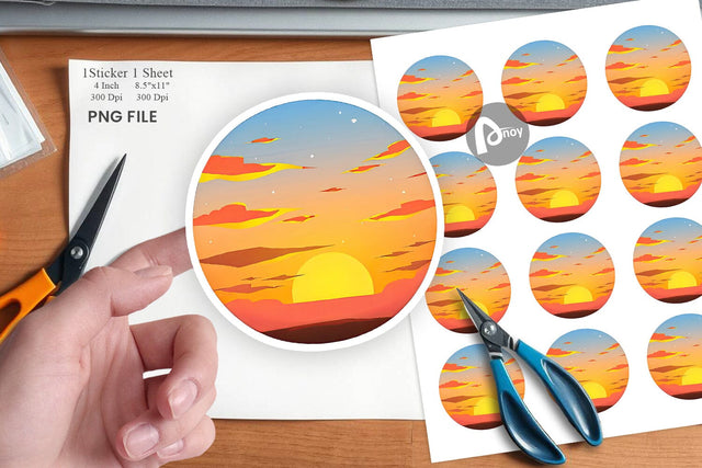 Sunset Sticker Sublimation artnoy 
