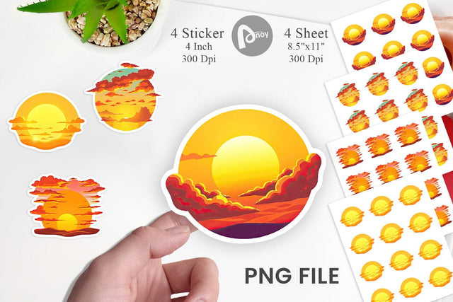Sunset Sticker Sublimation artnoy 