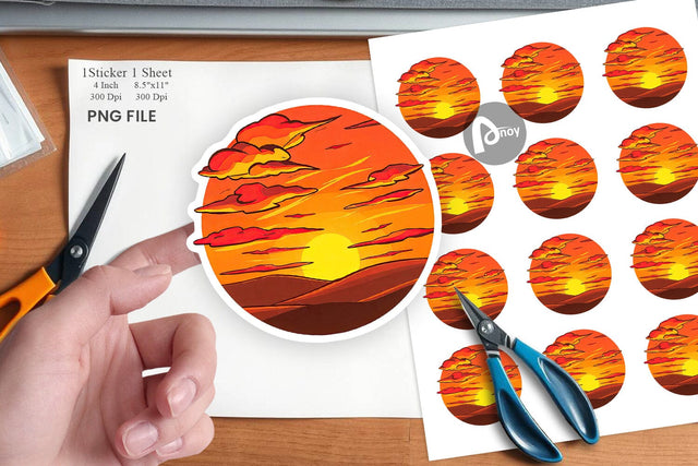 Sunset Sticker Sublimation artnoy 