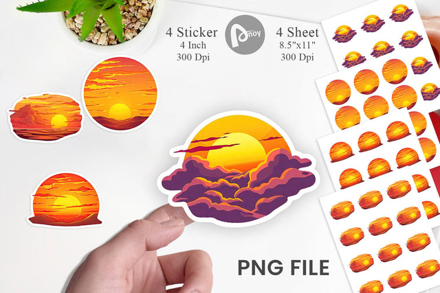 Sunset Sticker Sublimation artnoy 