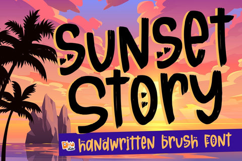 Sunset Story Font Dm Letter Studio 