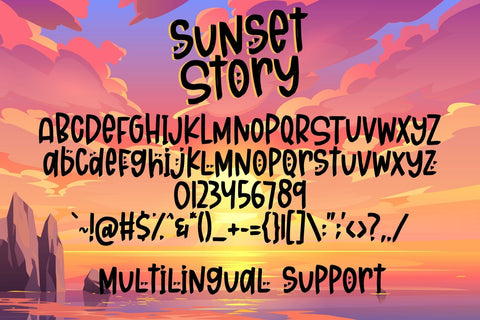 Sunset Story Font Dm Letter Studio 