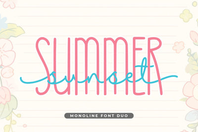 Sunset Summer Duo Font Abo Daniel Studio 