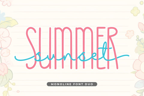 Sunset Summer Duo Font Abo Daniel Studio 