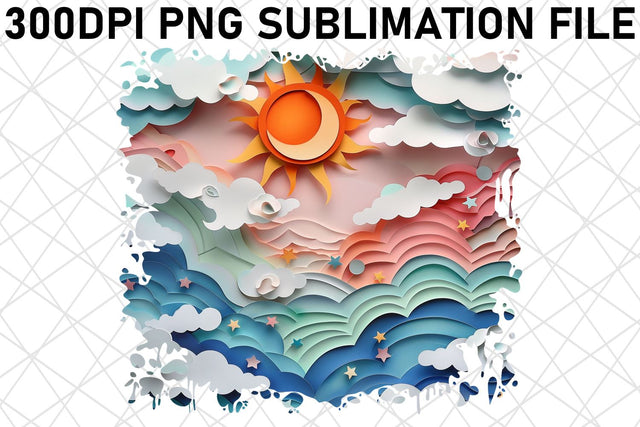 Sunset Sunburst Glow Sublimation Artwork Sublimation afrosvg 