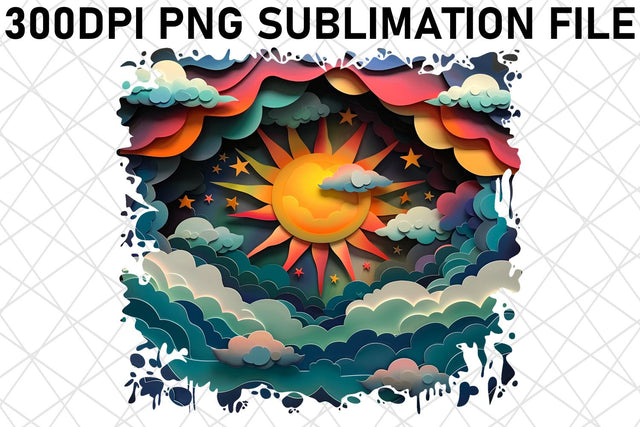 Sunset Sunrise Radiant Sublimation Graphics Sublimation afrosvg 