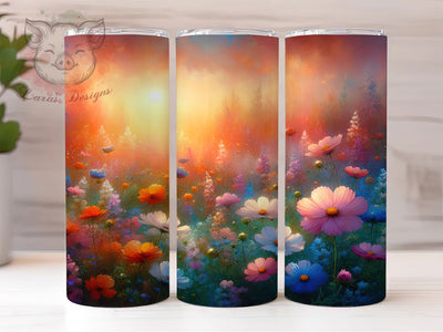 Sunset Watercolor Wildflower Tumbler, Watercolor Floral Tumbler, Field Flowers Wrap, Summer Bloom Wrap, Artistic Flower Wrap, Sublimation Design, Trendy Gift Idea Sublimation Lara' s Designs 