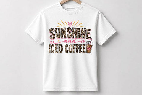 Sunshine And Iced Coffee PNG | Coffee Lover Sublimation Design SVG BillahCrafts 