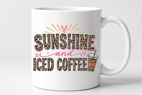 Sunshine And Iced Coffee PNG | Coffee Lover Sublimation Design SVG BillahCrafts 