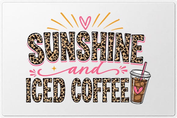 Sunshine And Iced Coffee PNG | Coffee Lover Sublimation Design SVG BillahCrafts 