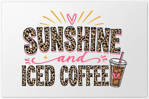Sunshine And Iced Coffee PNG | Coffee Lover Sublimation Design SVG BillahCrafts 