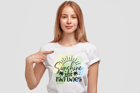 Sunshine and Tan Lines - Summer Sublimation Design Sublimation CraftLabSVG 