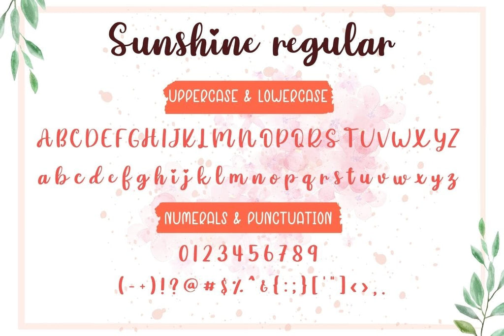 Sunshine - Cute Script Font - So Fontsy