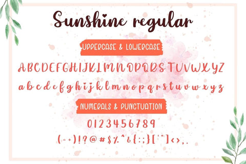 Sunshine - Cute Script Font Font AnningArts Design 