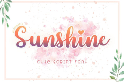 Sunshine - Cute Script Font Font AnningArts Design 
