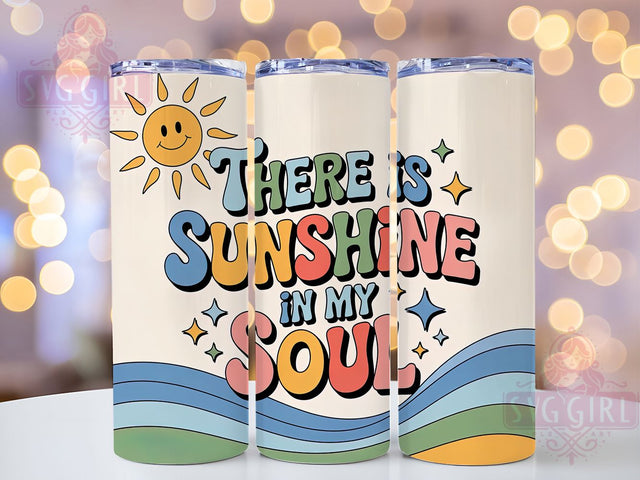 Sunshine In Soul 20oz Tumbler, Salty Summer Phrase, Sunshine In My Soul Quote, Tropical Coastal Theme, Vintage Beach Illustration, Sublimation Tumbler Wrap, 20oz Tumbler Sublimation SvggirlplusArt 