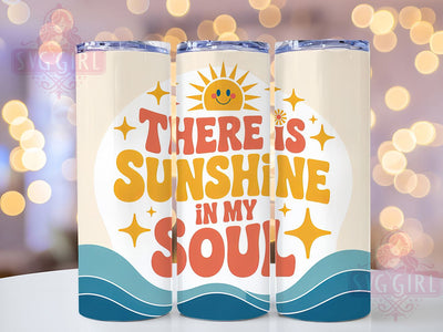 Sunshine In Soul 20oz Tumbler, Salty Summer Phrase, Sunshine In My Soul Quote, Tropical Coastal Theme, Vintage Beach Illustration, Sublimation Tumbler Wrap, 20oz Tumbler Sublimation SvggirlplusArt 
